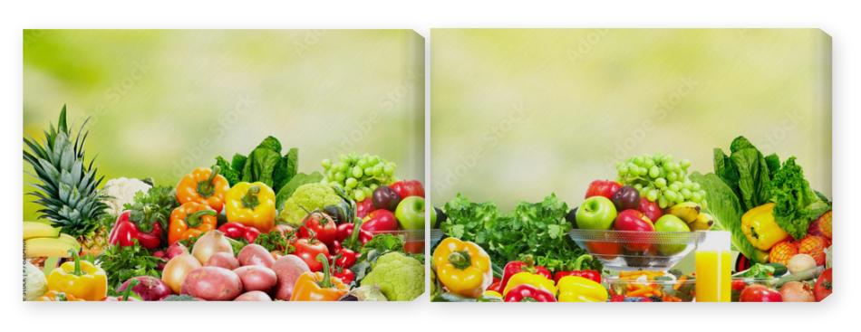 Obraz Dyptyk Fruits and vegetables.