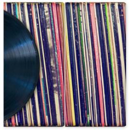 Obraz Dyptyk Vinyl record with copy space,
