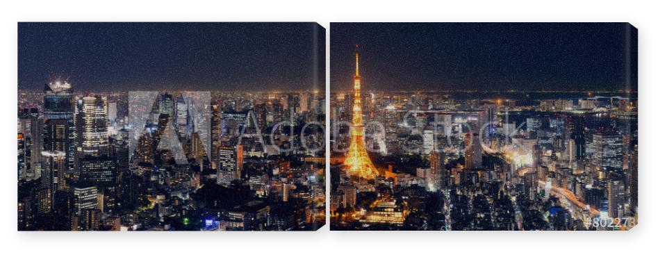 Obraz Dyptyk Tokyo Skyline