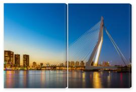 Obraz Dyptyk Erasmus bridge Rotterdam