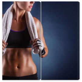 Obraz Dyptyk Fitness woman