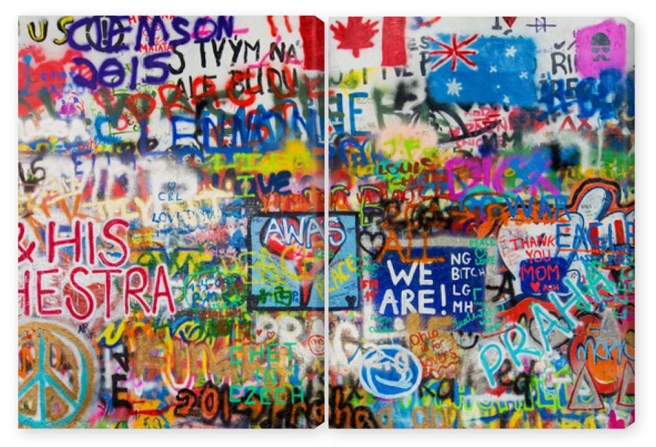 Obraz Dyptyk Graffiti Panorama 