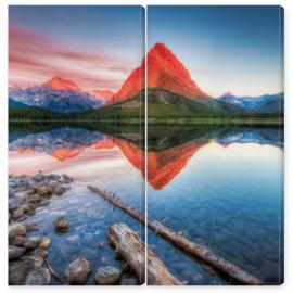 Obraz Dyptyk Swiftcurrent Lake at Dawn