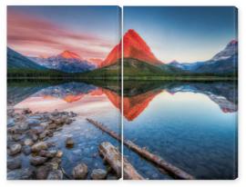 Obraz Dyptyk Swiftcurrent Lake at Dawn