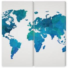 Obraz Dyptyk World map vector abstract