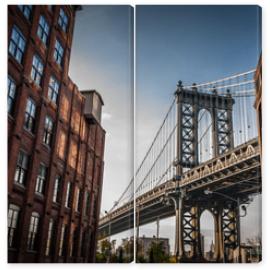 Obraz Dyptyk Manhattan bridge seen from a