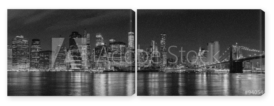 Obraz Dyptyk Black and white New York City