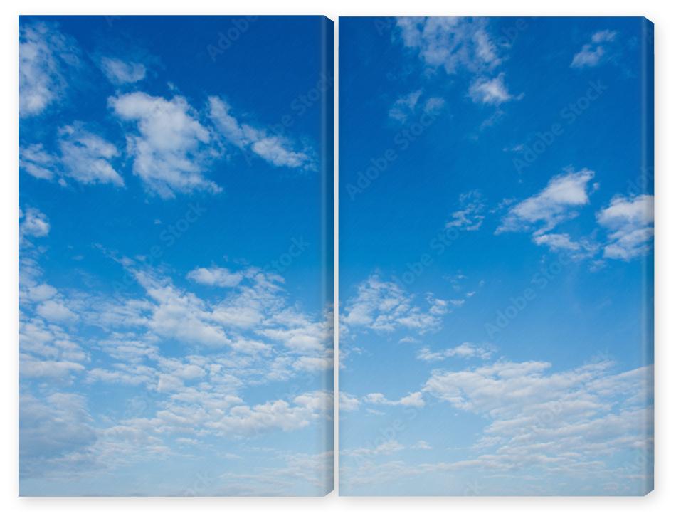 Obraz Dyptyk Clouds and blue sky background