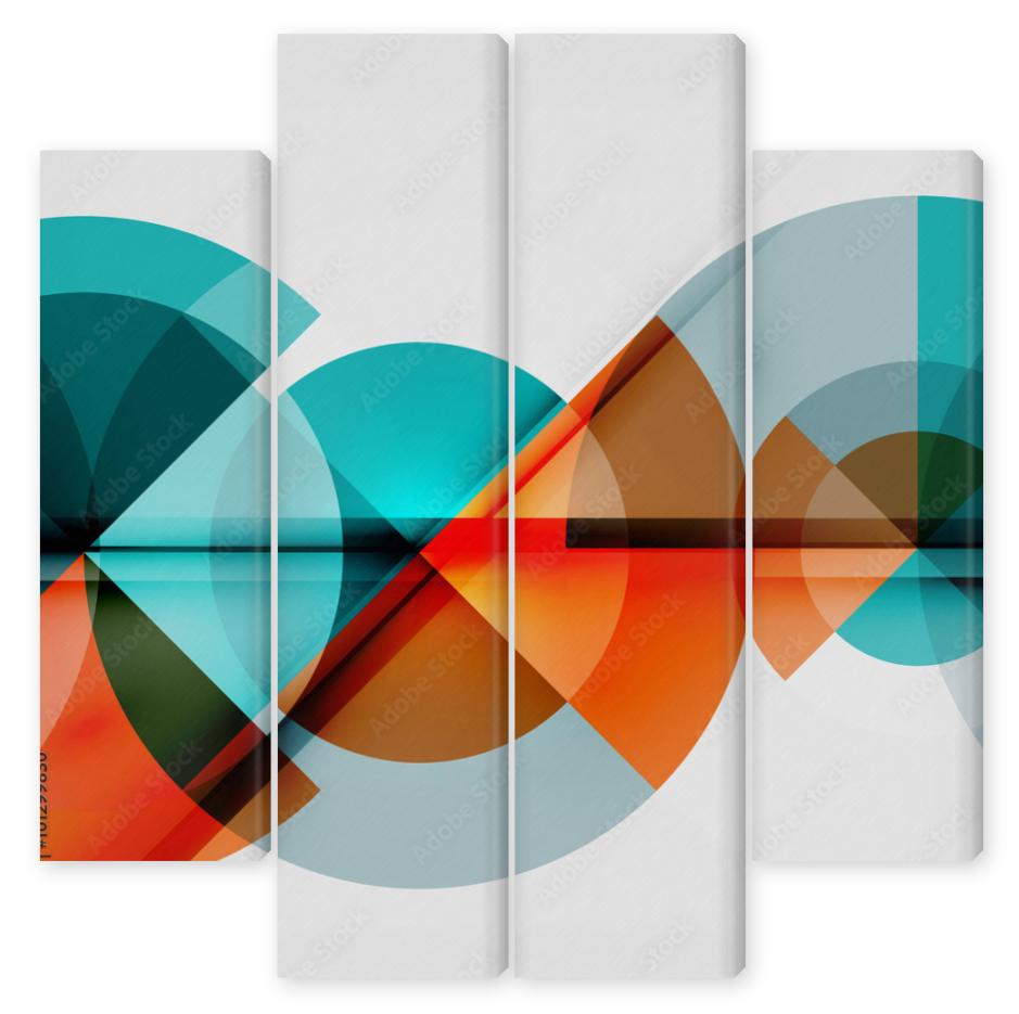 Obraz Kwadryptyk Geometric design abstract