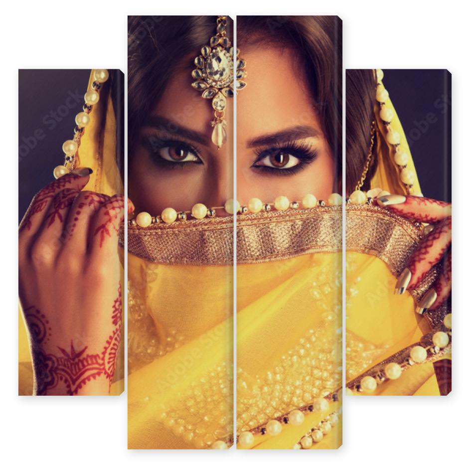 Obraz Kwadryptyk Beautiful indian girl . Young