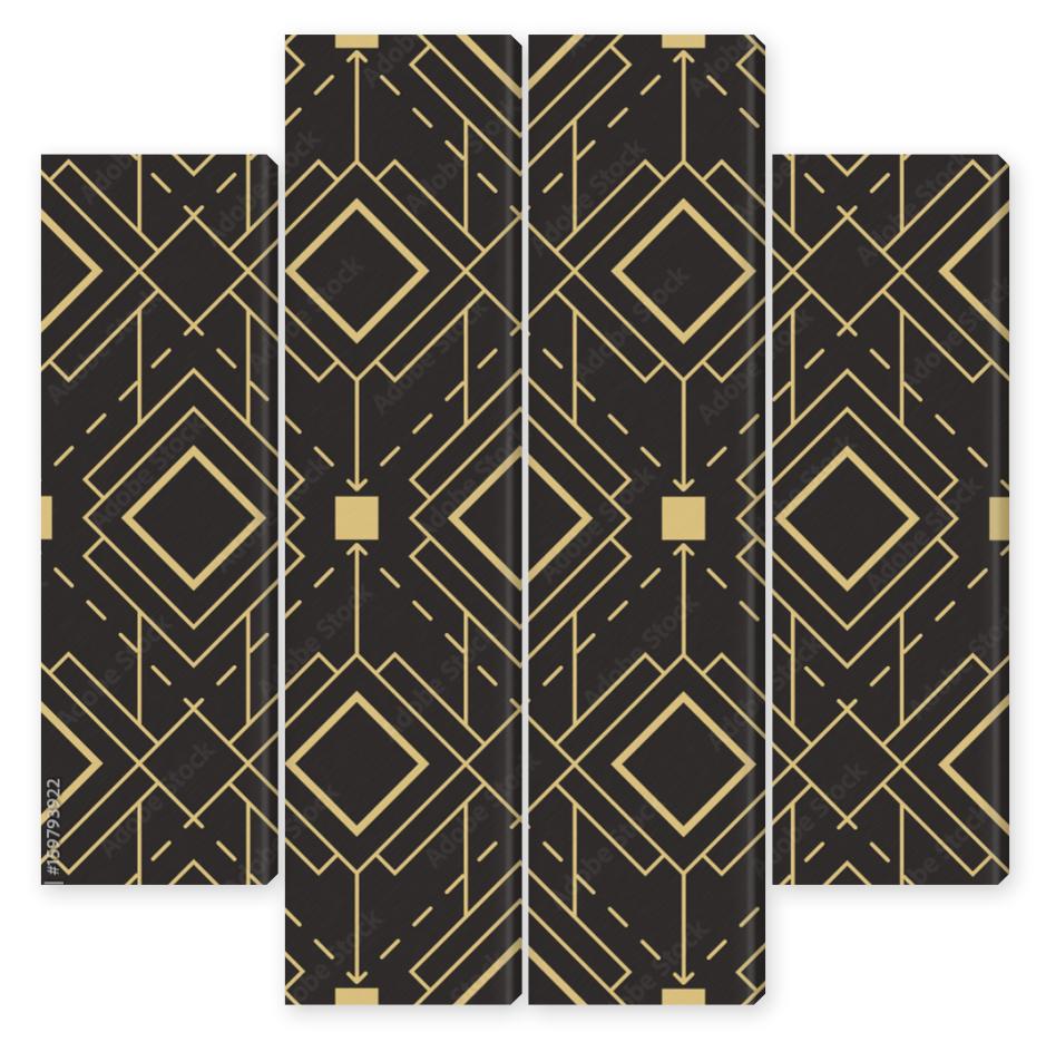 Obraz Kwadryptyk Abstract art deco seamless