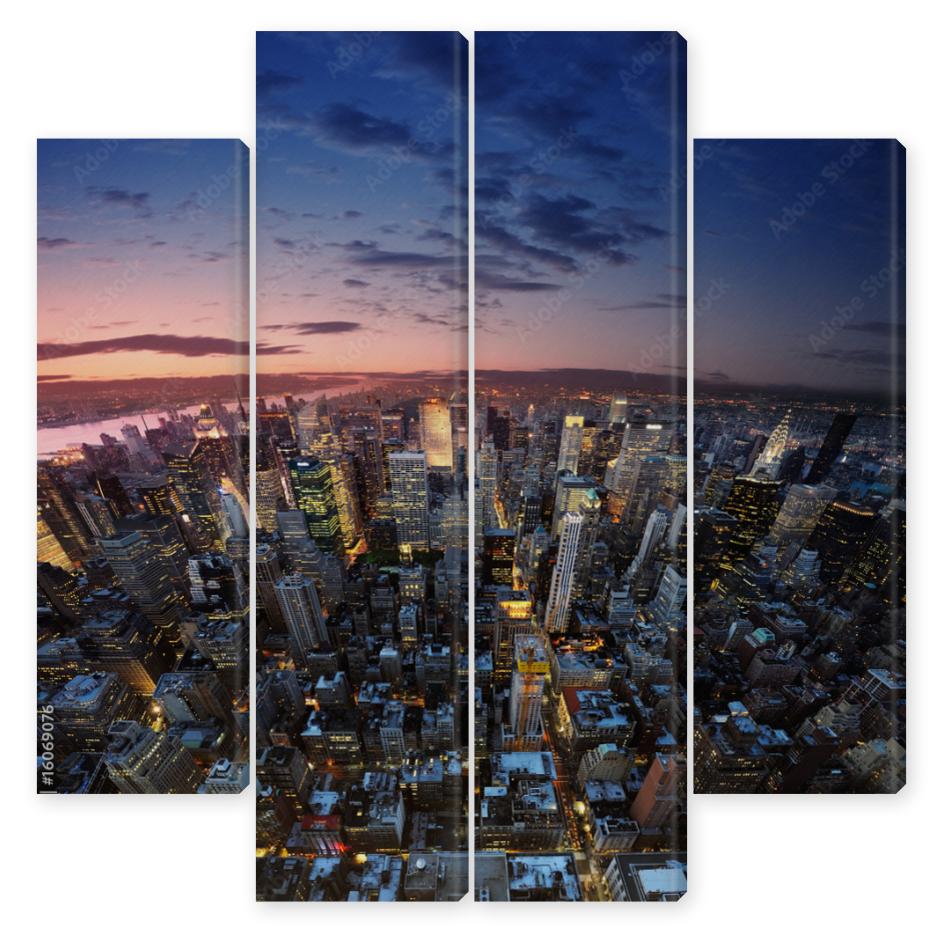 Obraz Kwadryptyk Manhattan at sunset