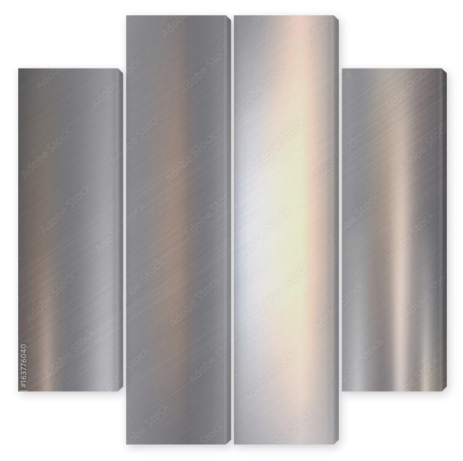 Obraz Kwadryptyk Metal, stainless steel texture