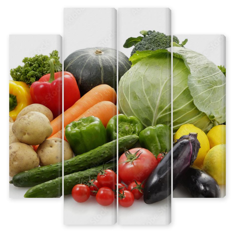 Obraz Kwadryptyk 野菜の集合　Vegetable set