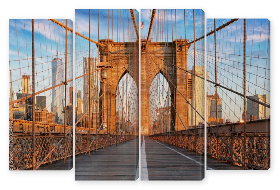 Obraz Kwadryptyk Brooklyn Bridge, New York