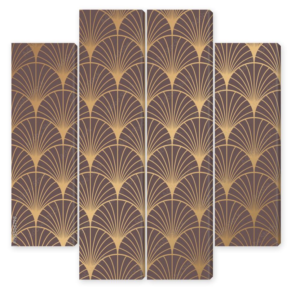 Obraz Kwadryptyk Art Deco Pattern