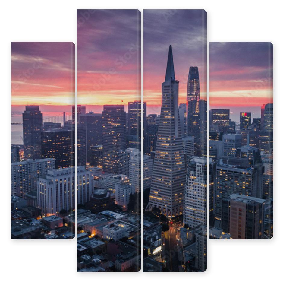 Obraz Kwadryptyk San Francisco Skyline at