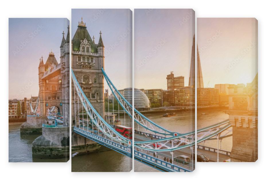 Obraz Kwadryptyk The london Tower bridge at