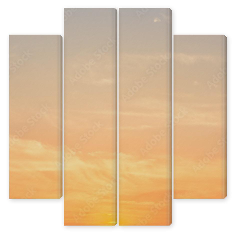 Obraz Kwadryptyk Panoramic sunset sky