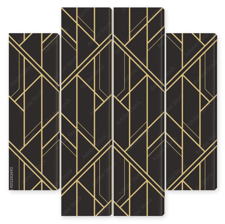 Obraz Kwadryptyk Abstract art deco seamless