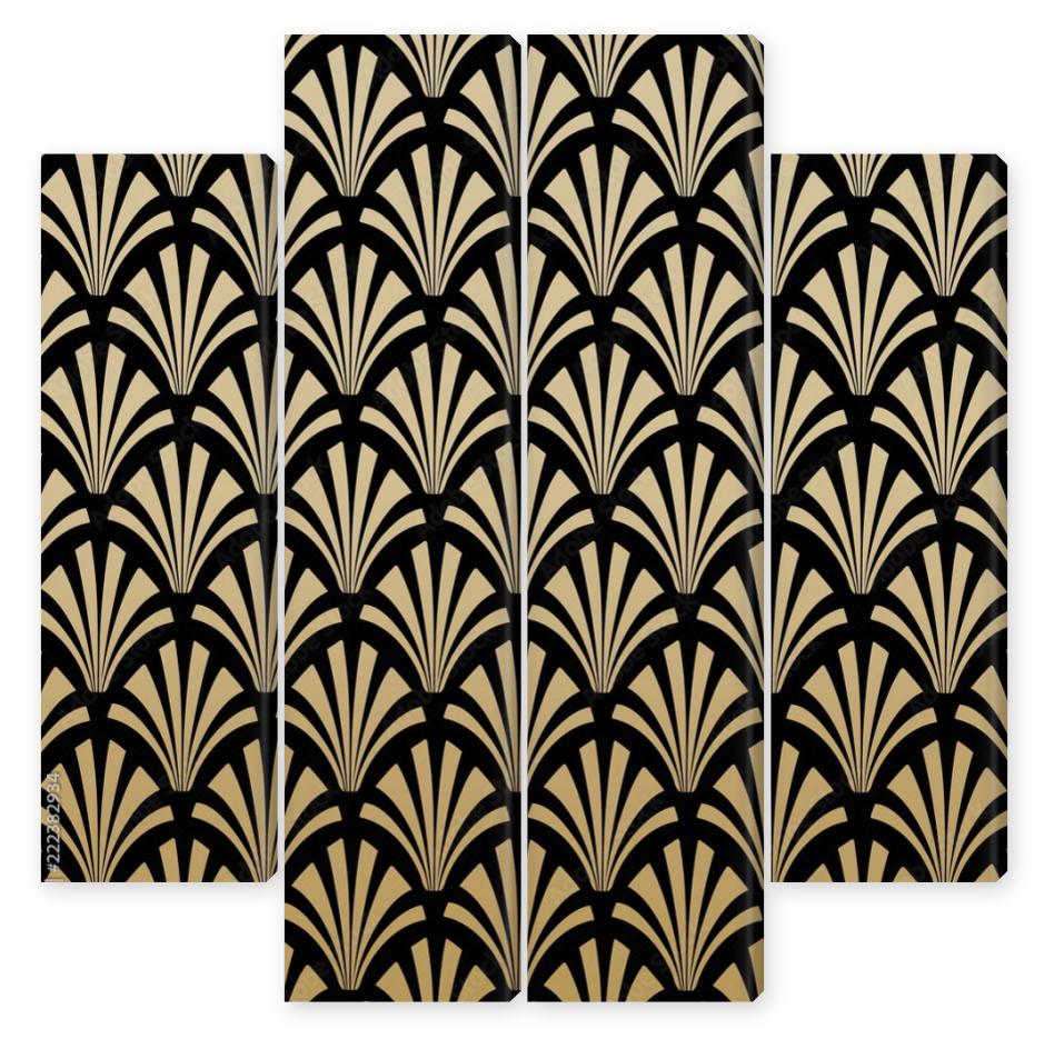 Obraz Kwadryptyk Geometric Gatsby Art Deco