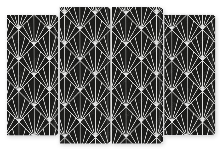 Obraz Kwadryptyk Seamless Art Deco pattern