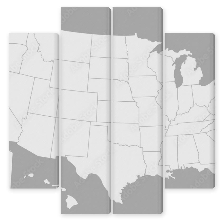 Obraz Kwadryptyk United States of America blank