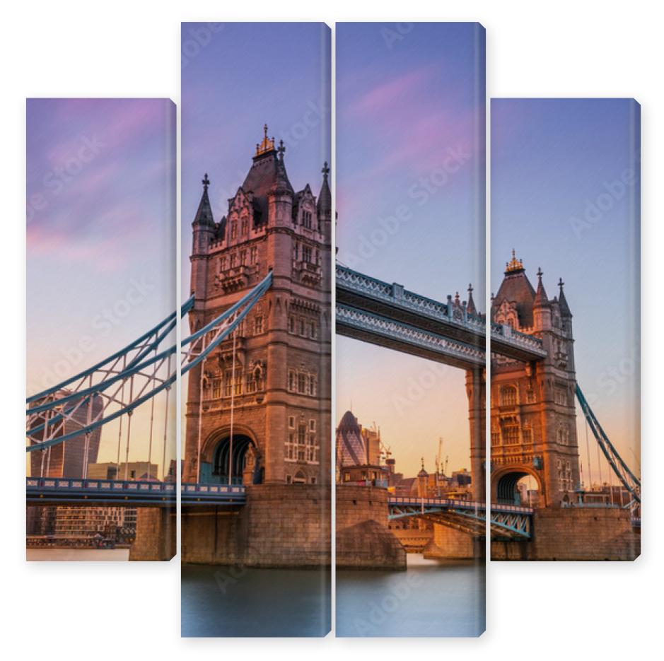 Obraz Kwadryptyk tower bridge in london at