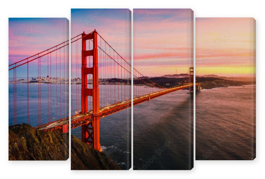 Obraz Kwadryptyk The Golden Gate Bridge at