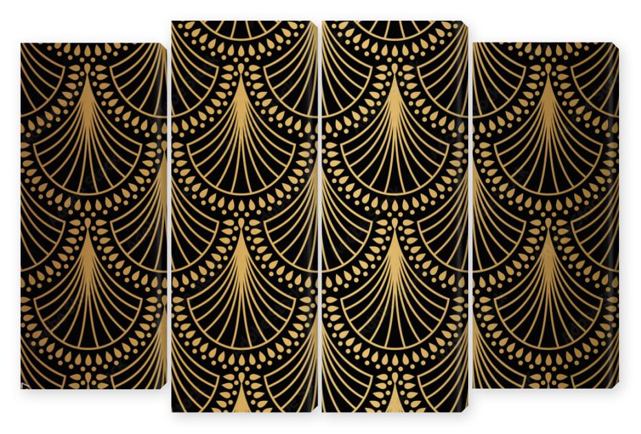 Obraz Kwadryptyk Art Deco Pattern. Seamless