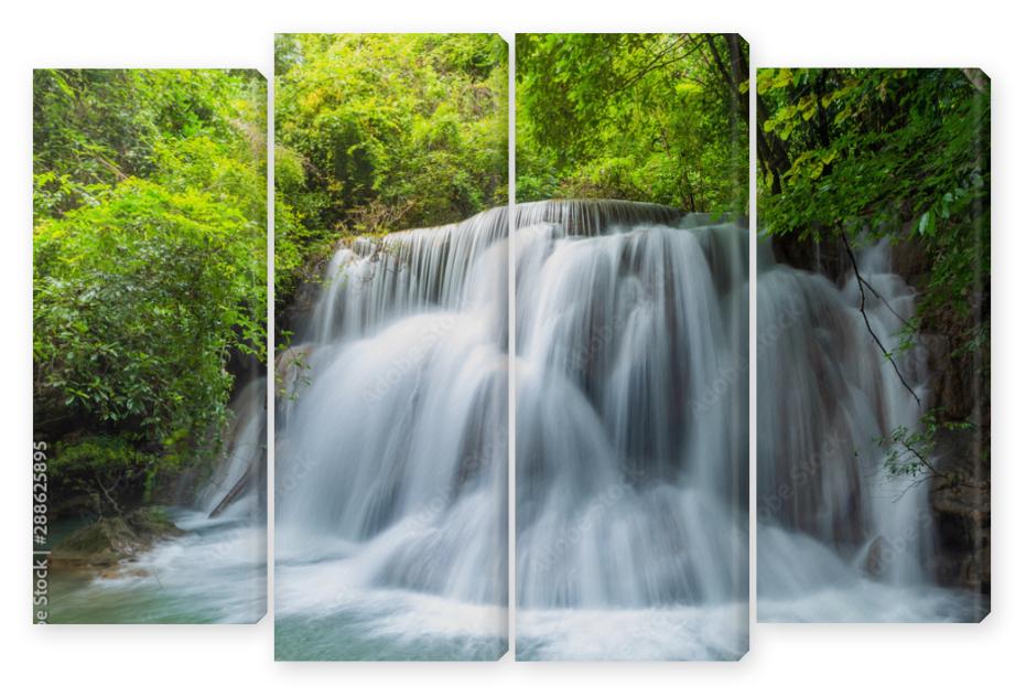 Obraz Kwadryptyk Wonderful  tiers of waterfall