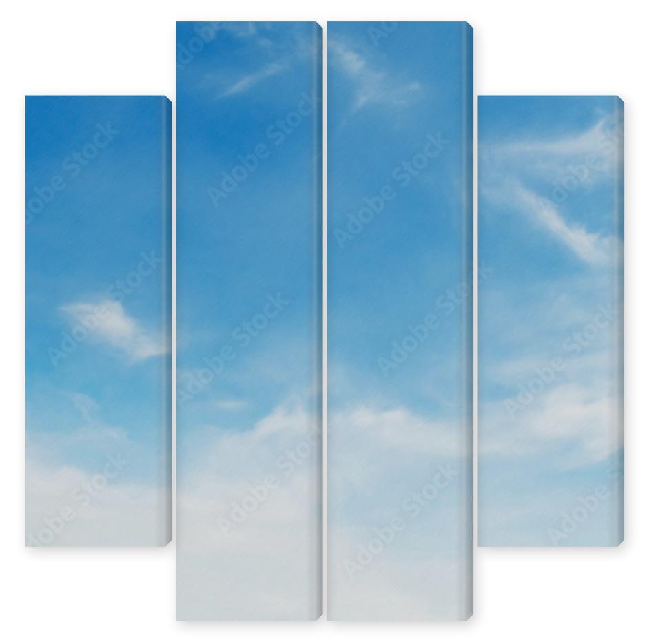Obraz Kwadryptyk landscapes blue sky with white