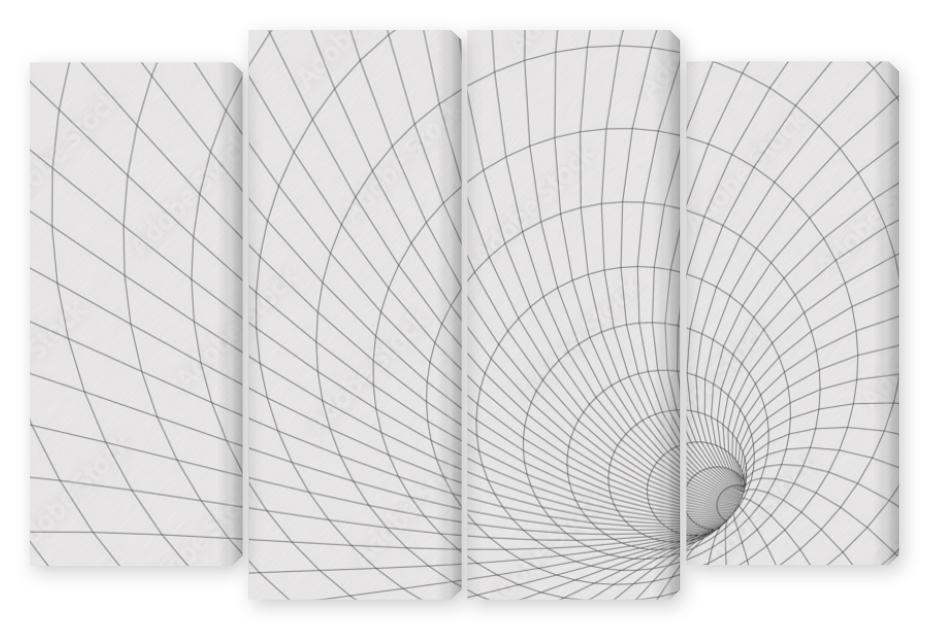 Obraz Kwadryptyk Abstract tunnel. Vector