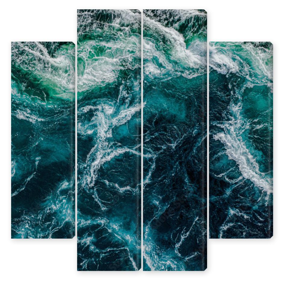 Obraz Kwadryptyk Abstract background. Waves of