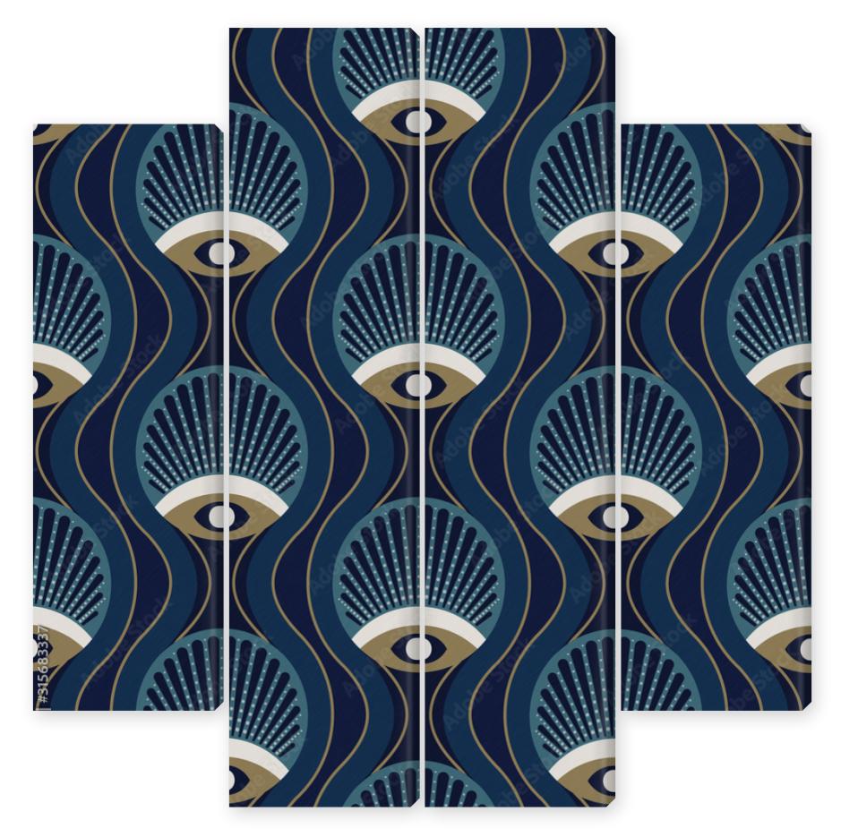 Obraz Kwadryptyk Art deco seamless pattern