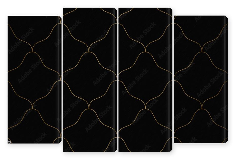 Obraz Kwadryptyk Art Deco Pattern. Seamless