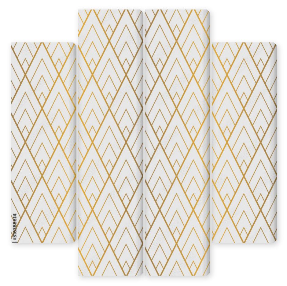 Obraz Kwadryptyk Art Deco Seamless Pattern.