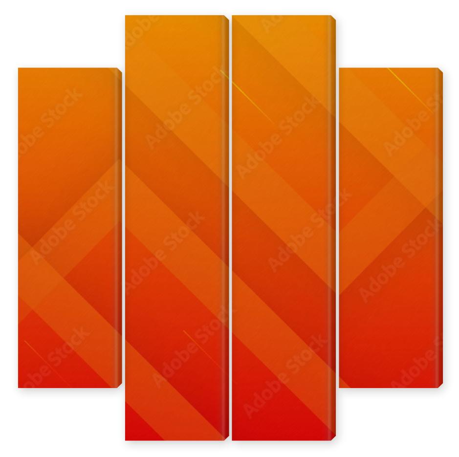 Obraz Kwadryptyk Abstract minimal orange