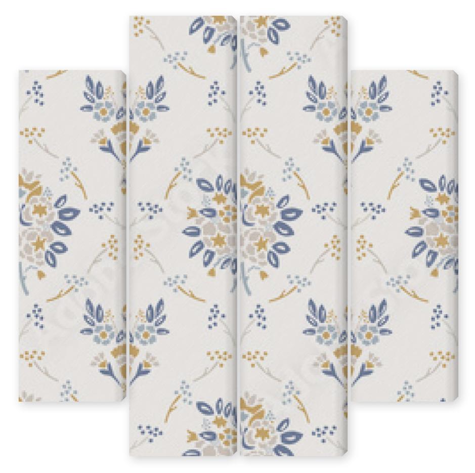 Obraz Kwadryptyk French damask shabby chic