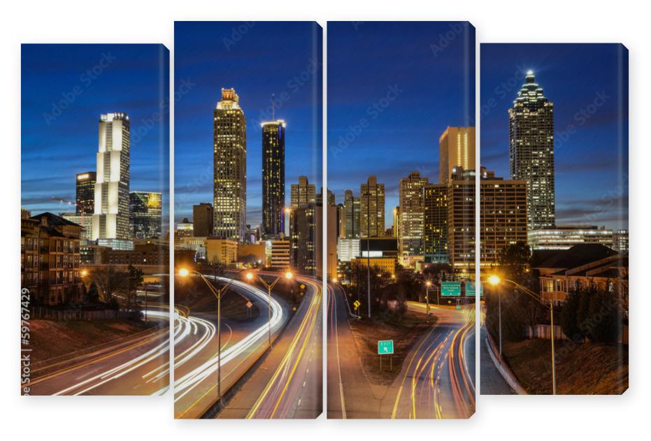 Obraz Kwadryptyk Atlanta downtown skyline