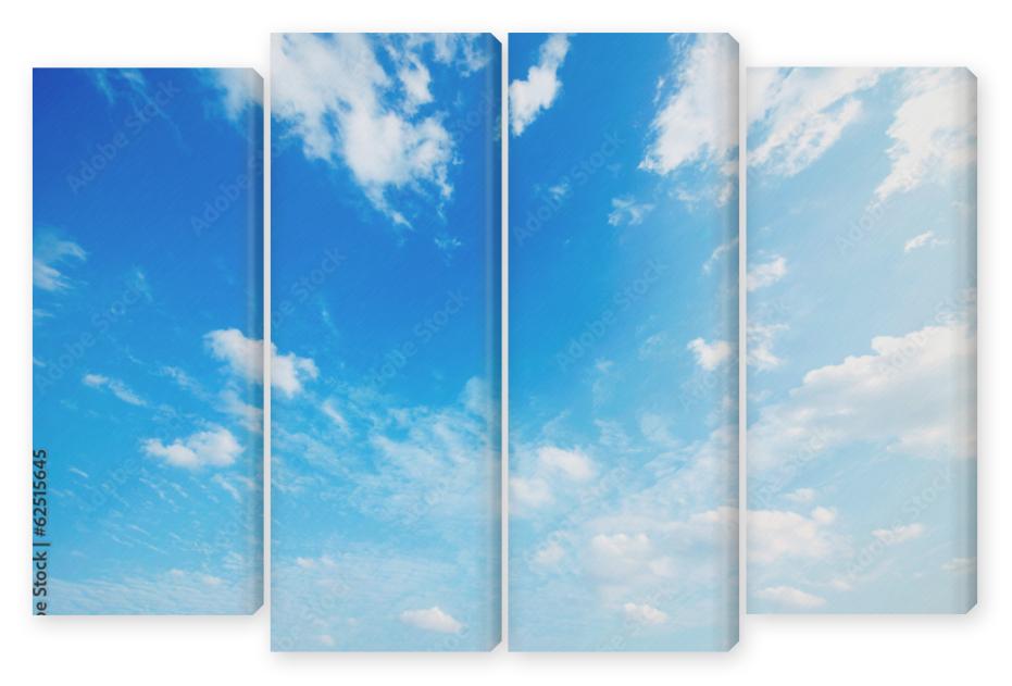Obraz Kwadryptyk niebieskie niebo