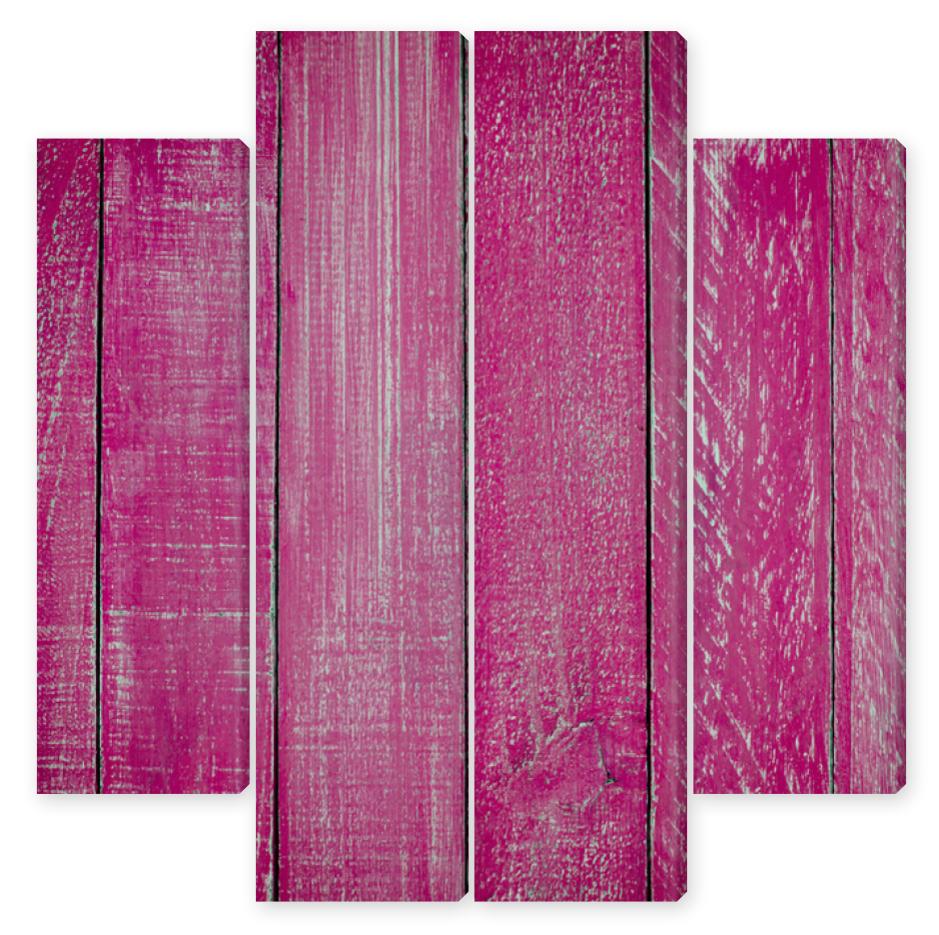 Obraz Kwadryptyk Close up pink wooden