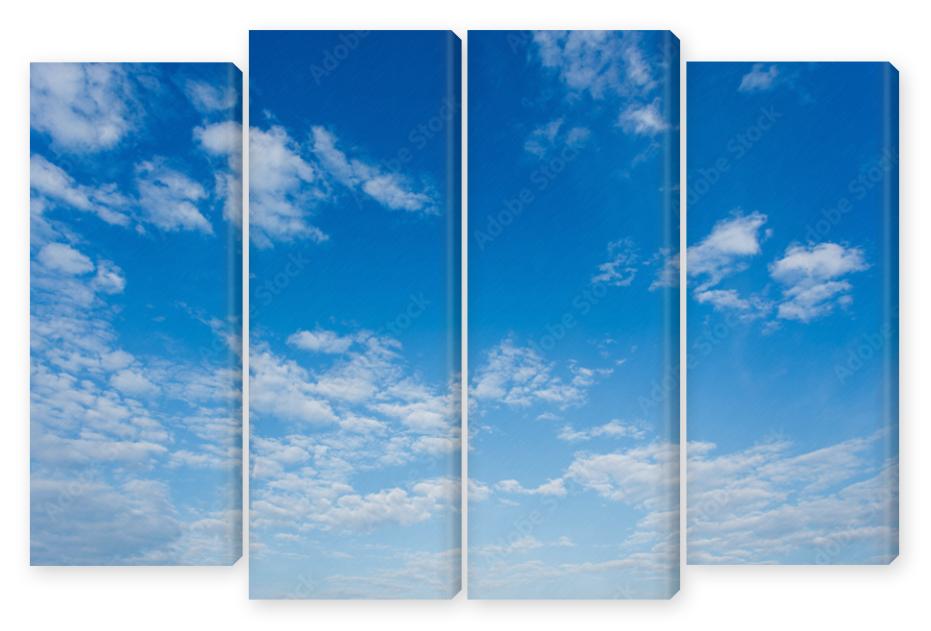 Obraz Kwadryptyk Clouds and blue sky background