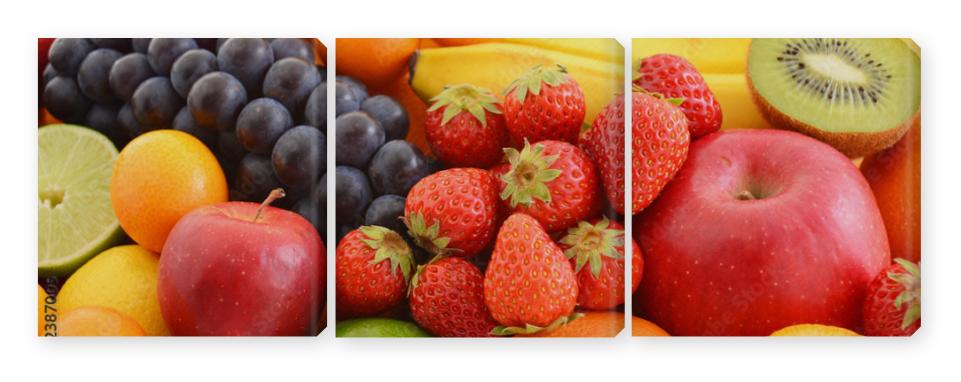 Obraz Tryptyk 新鮮な果物