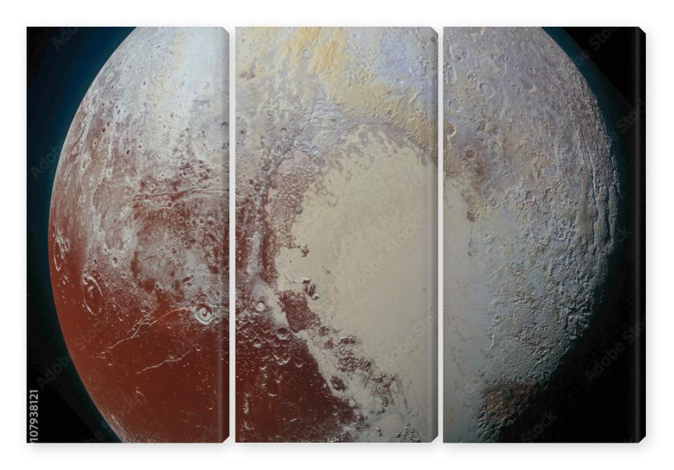 Obraz Tryptyk Pluto Planet in solar system