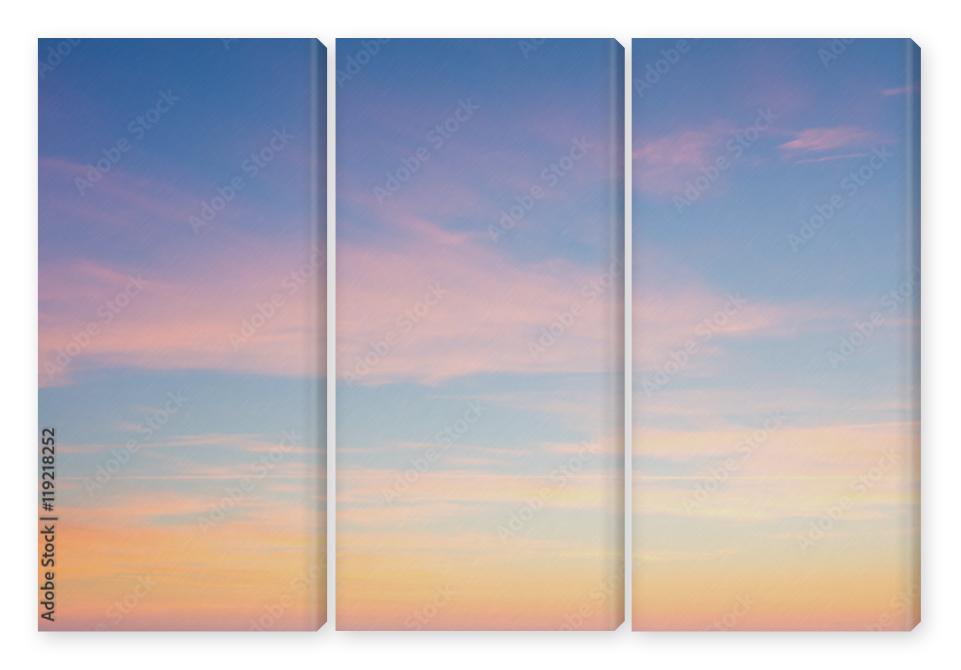 Obraz Tryptyk Background of sunrise sky with