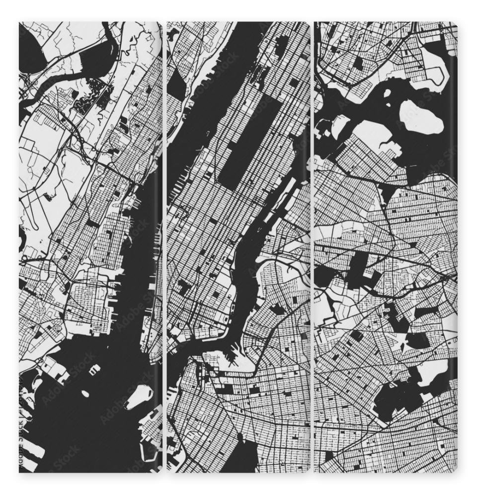 Obraz Tryptyk New York City Manhattan One