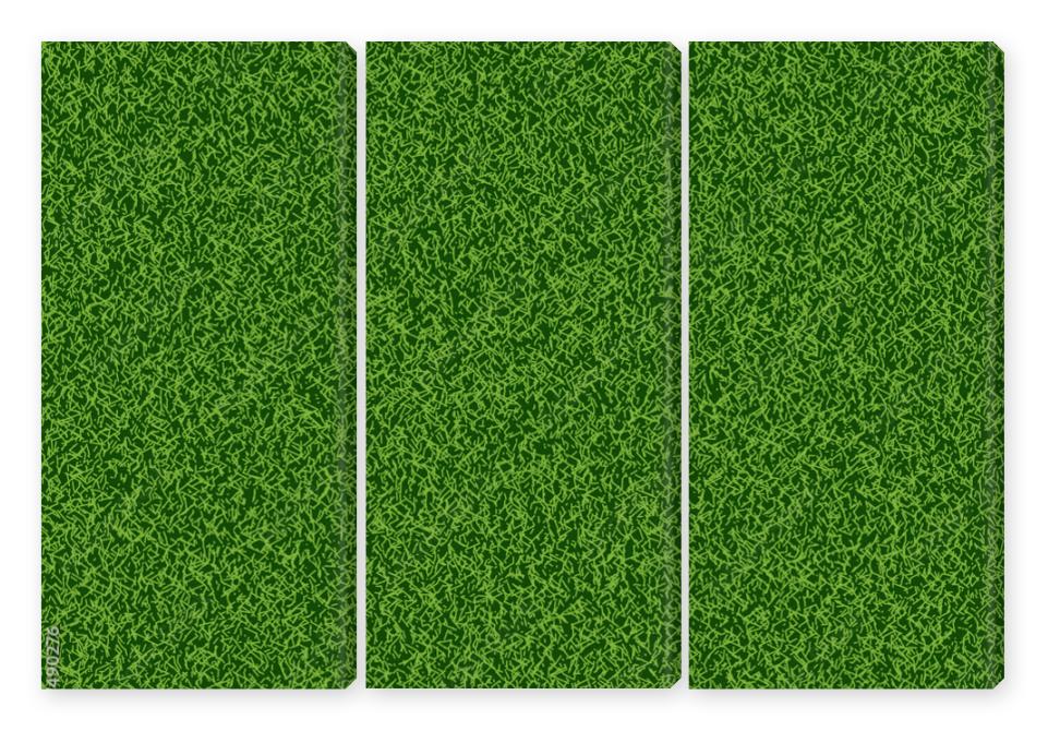 Obraz Tryptyk Green grass seampess texture -