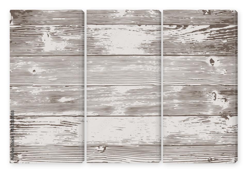 Obraz Tryptyk Wooden planks overlay texture