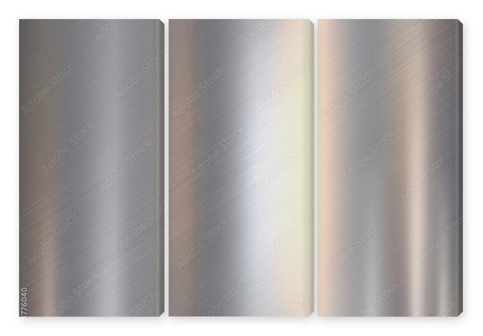 Obraz Tryptyk Metal, stainless steel texture